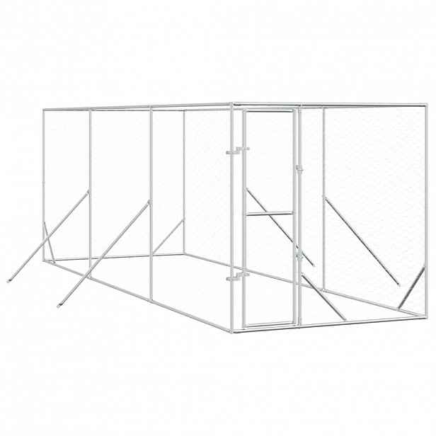 vidaXL Venkovní psí kotec stříbrný 2 x 6 x 2 m pozinkovaná ocel