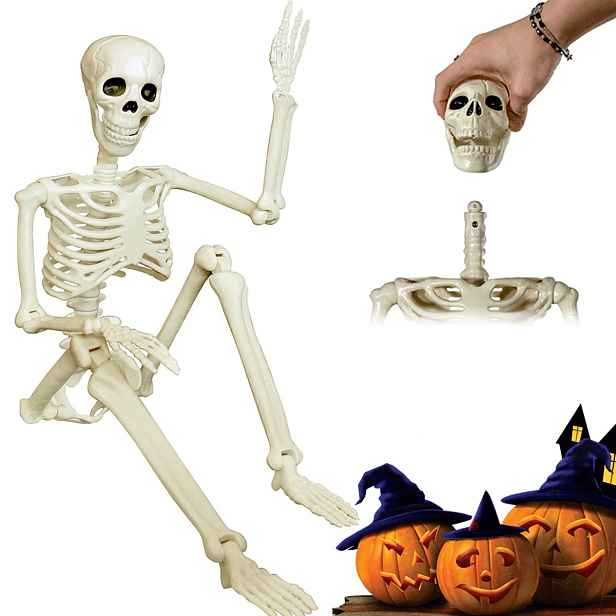 Lebka s pohyblivými klouby 94 cm Umělá Lebka na Halloween