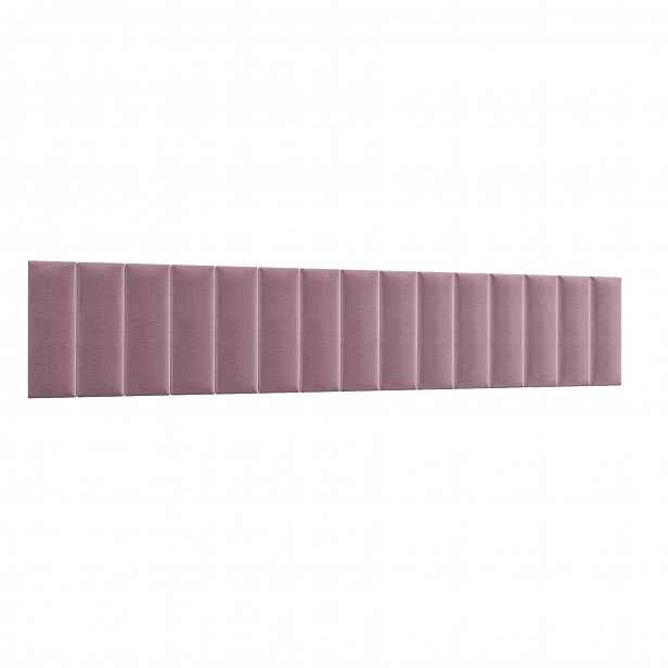 Set čalouněných nástěnných panelů 300x60 VALERIO - růžový