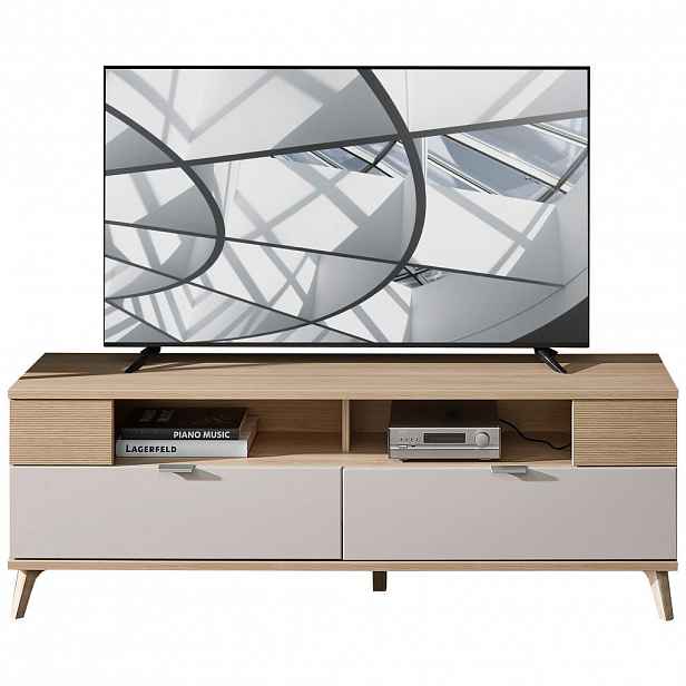 Stylife KOMODA POD TELEVIZI, barvy dubu, kašmírová, 160/56/44 cm