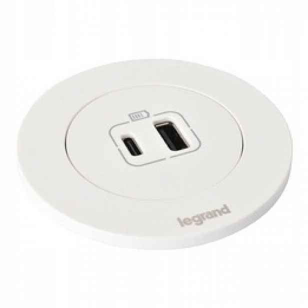 Nábytková zásuvka Usb A+c 0,5 m Bílá Legrand 654730F