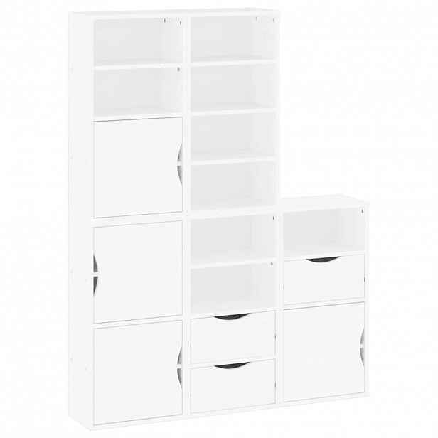 vidaXL Boční skříňky 5 ks "ODDA" Bílá 40x24x79 cm Borovicový masiv