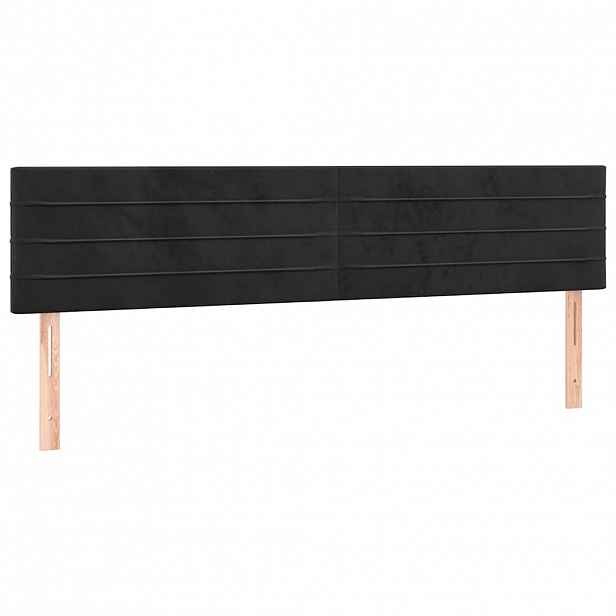 vidaXL Čela postele černá 160x5x78/88 cm samet