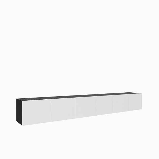 MASSENO ZÁVĚSNÝ TV STOLEK MIVO, 300/41/40 cm, antracitový /, bílý