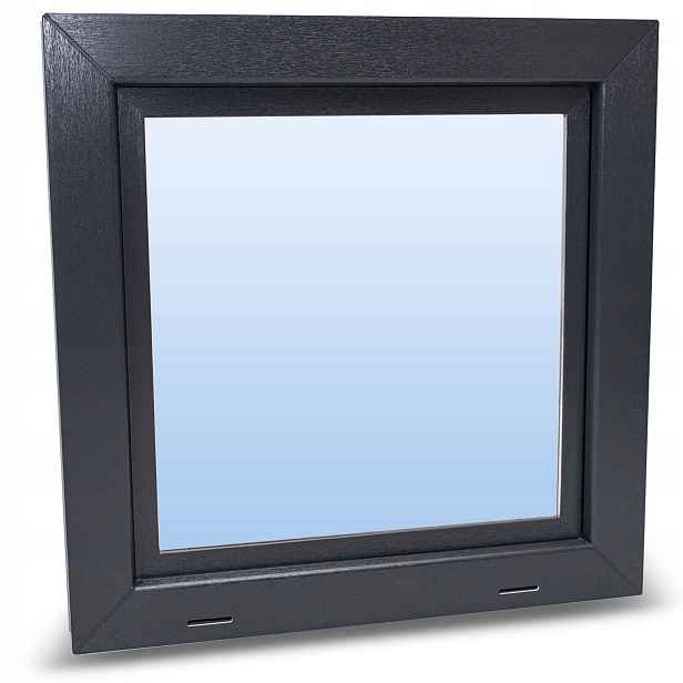 Pvc Okno 39x39 Hospodářské Piwnické Garážové Eko Výklopné 390x390 Antracit