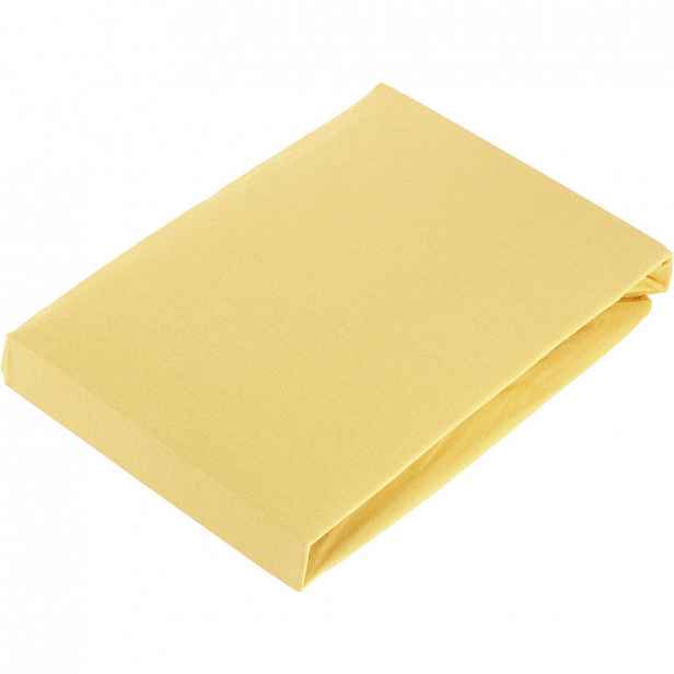 XXXLutz PROSTĚRADLO NAPÍNACÍ, žerzej, žlutá, 100/200 cm Fleuresse - Prostěradla - 0032730016
