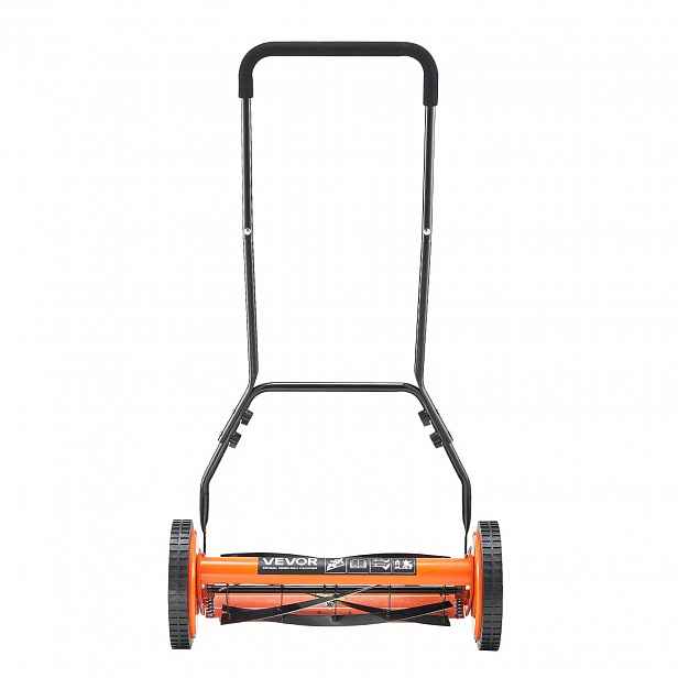 Ruční bubnová sekačka premium mechanická na trávník 5 čepelí koš 45 cm