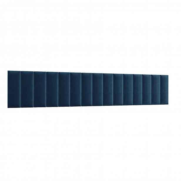 Set čalouněných nástěnných panelů 300x60 VALERIO - modrý