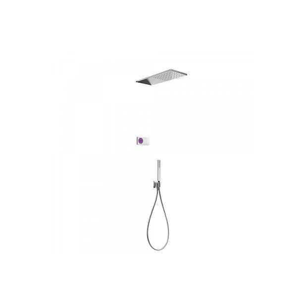 Tres SLIM EXCLUSIVE 09286551 Termostatický podomítkový elektronický sprchový set Shower Technology Blue Edition - lesklý chrom