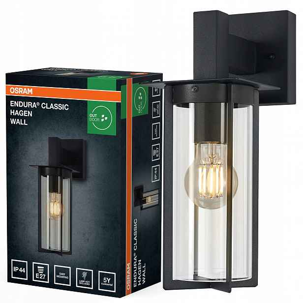 Zahradní nástěnné svítidlo Venkovní fasádní lampa E27 Šedá IP44 Endura Osram