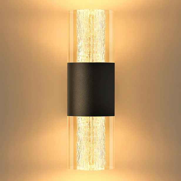Křišťálová nástěnná Led lampa Dotykový stmívač 3 barvy