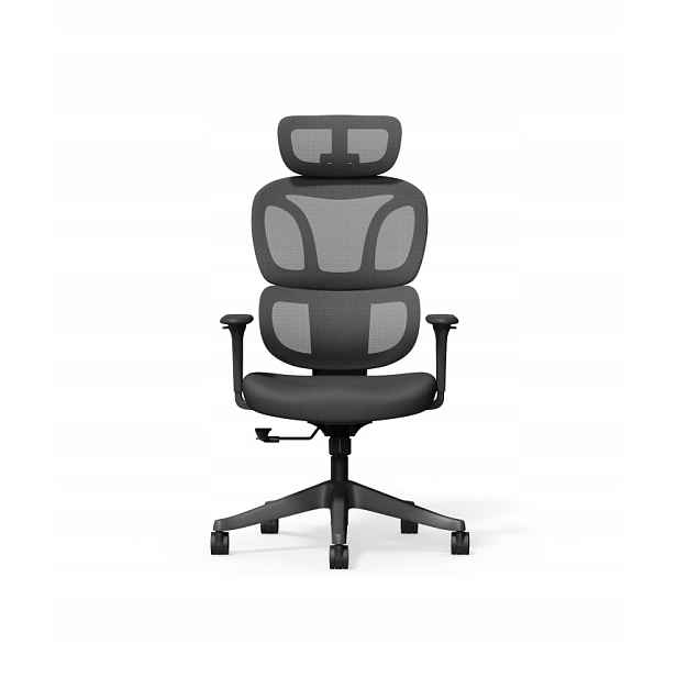 Otočné křeslo ergonomická mobilní kancelářská židle solidn Flexispot černá