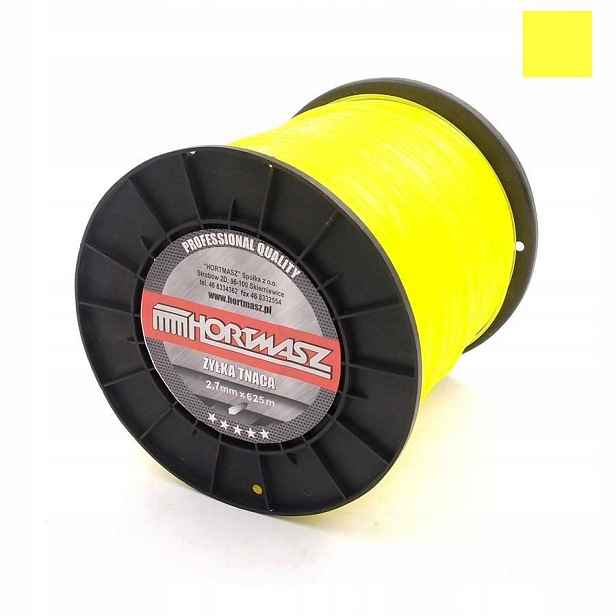 Struna 2.7 MM (625 M) Čtverec Žlutá Hortmasz