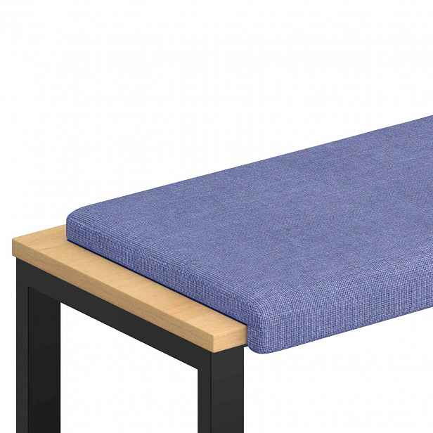 vidaXL Polštář na lavici Textil Modrá džínovina Hloubka 35 cm
