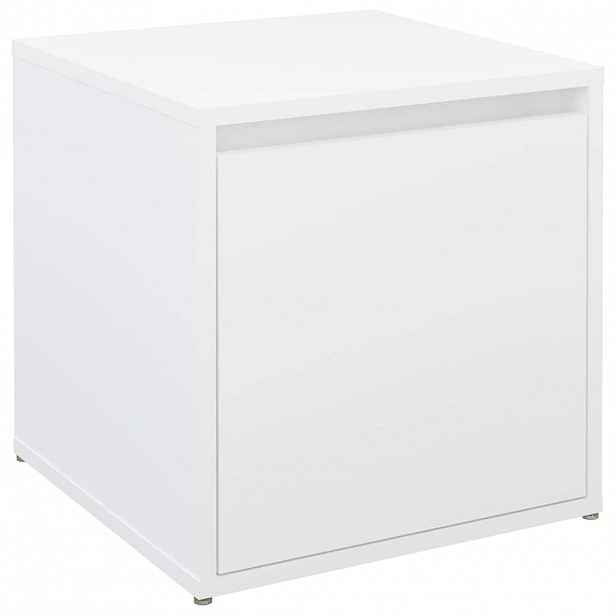 vidaXL Úložný box se zásuvkou bílý 40,5 x 40 x 40 cm kompozitní dřevo