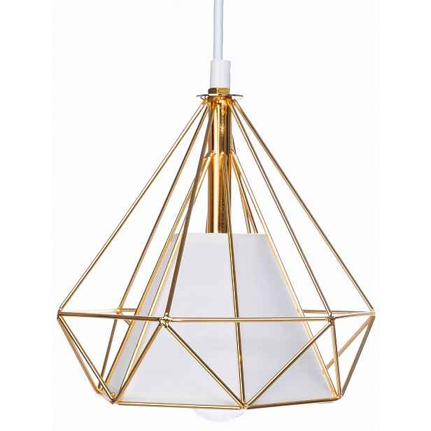 Závěsná drátěná lampa Loft Geo S Zlatá