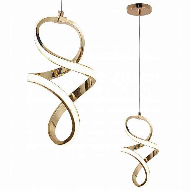 Závěsná Led stropní lampa Moderní zlatá Glamour v obývacím pokoji Toolight