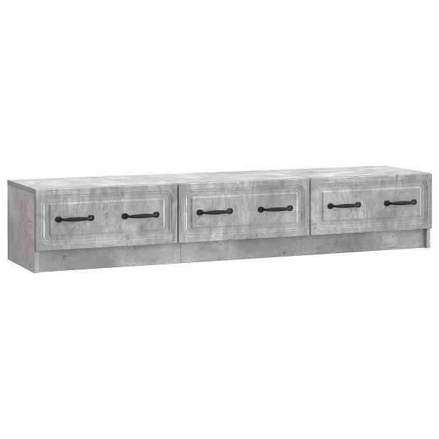 vidaXL Televizní skříň 147 x 34,5 x 27 cm Betonově šedá