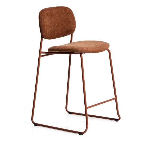 Stohovatelná barová židle v terakotové barvě (výška sedáku 65 cm) Meli – Kave Home