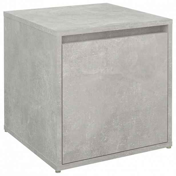 vidaXL Úložný box se zásuvkou betonově šedý 40,5 x 40 x 40 cm kompozit