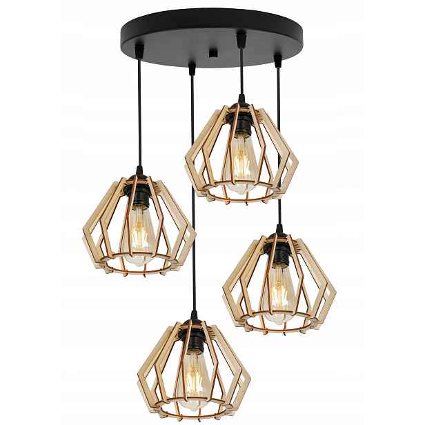 Závěsné Stropní Svítidlo Dřevěný Lustr Moderní Boho Do Jídelny