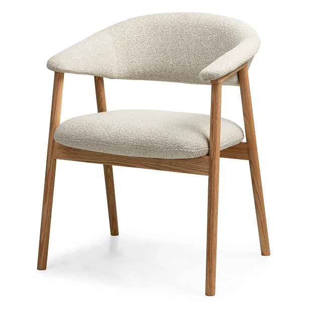 Hector Designová jídelní židle Capri z masivu béžová/dub