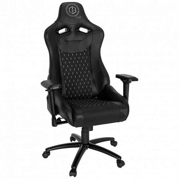 MID.YOU HERNÍ ŽIDLE, vzhled kůže, plochá tkanina, černá