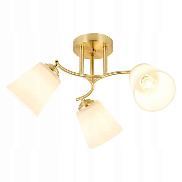 Milagro Stropní Svítidlo Pafos Gold ML2765 3xE27 Zlatá 50 cm Stínidla Sklo
