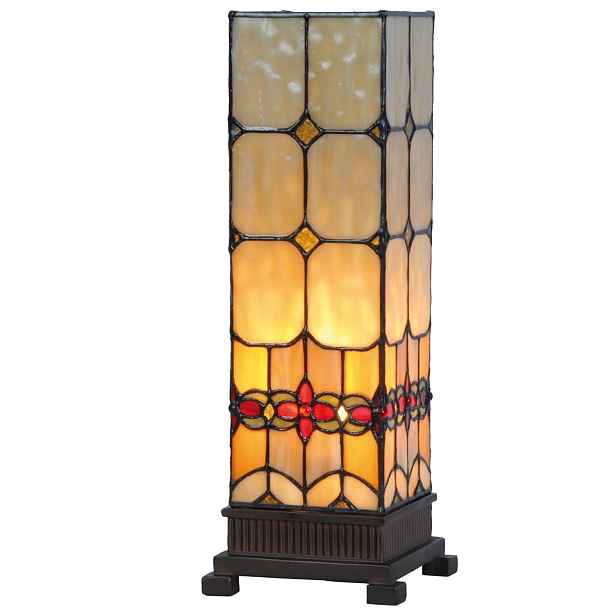 Stolní lampa Tiffany Oxford - 12.5*35 cm 1x E14 / Max 40W Clayre & Eef