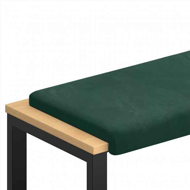 vidaXL Polštář na lavici Samet Tmavě zelená Hloubka 35 cm