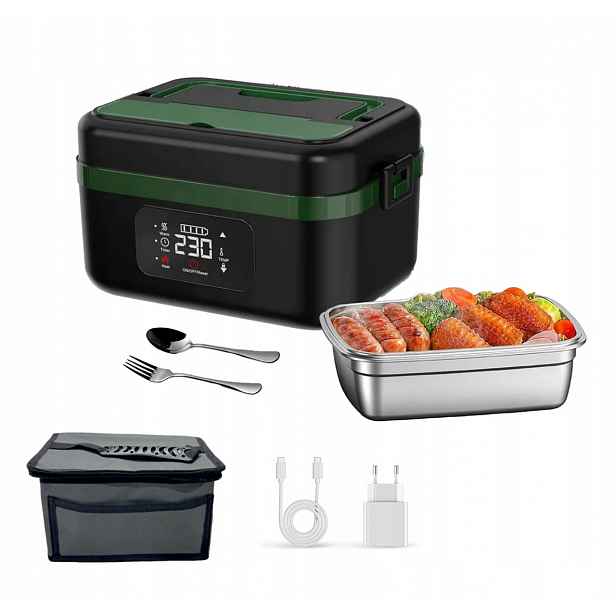 Elektrický Obědový Box 1000 ML, Vyhřívaná Nádoba Na Jídlo Do Auta