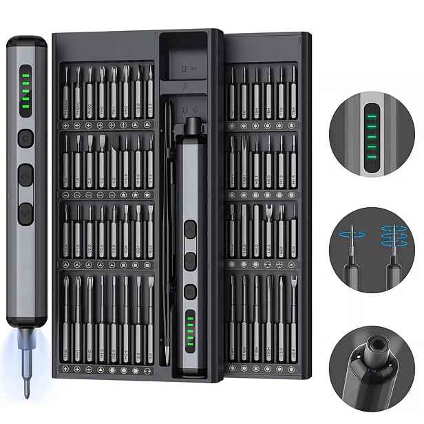 Sada přesných magnetických Led elektrických šroubováků s baterií