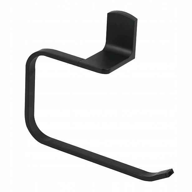 Spirella nástěnný držák na ručníky Taku, matná černá, ocel, 22 cm
