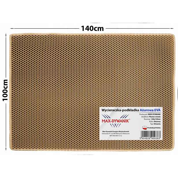 Vodotěsná rohožka pod dveře vnitřní/venkovní 100x140 Smart Pocket