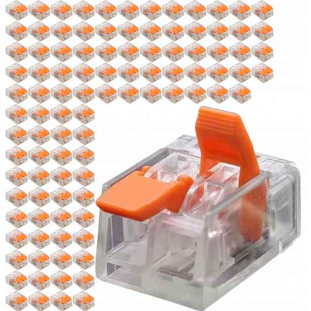100 x Rychlospojka Elektrická Spojka Kostka Vargo Pro Kabely 2 Svorky