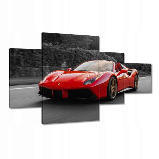 Obrazy 130x80 Červené Ferrari Fura