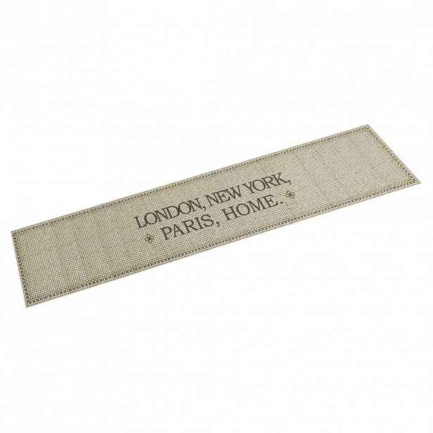 vidaXL Kuchyňský koberec omyvatelný Hlavní města domov 60x300 cm samet