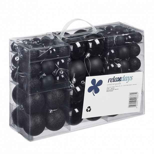 Relaxdays KOULE Černé 100-ks sada plast