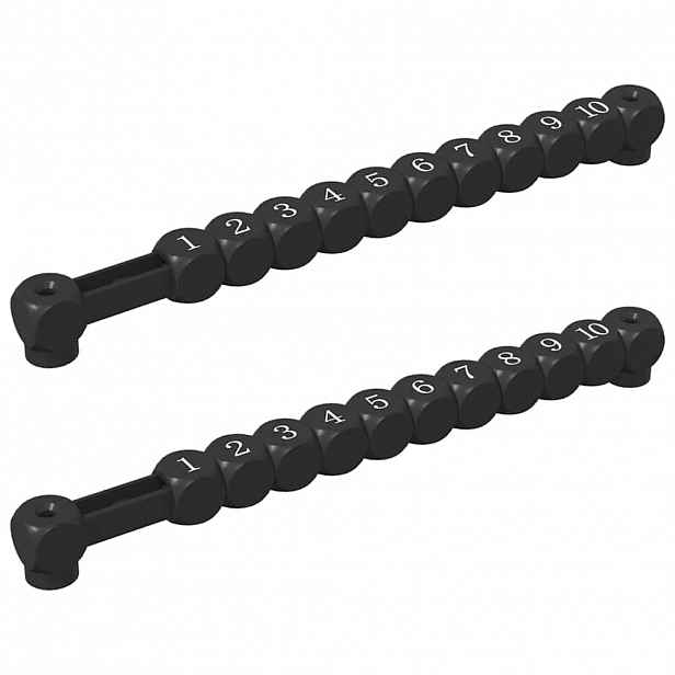 vidaXL Počítadlo pro fotbalový stůl 2 ks Černý 30 x 2,2 x 2,9 cm HIPS