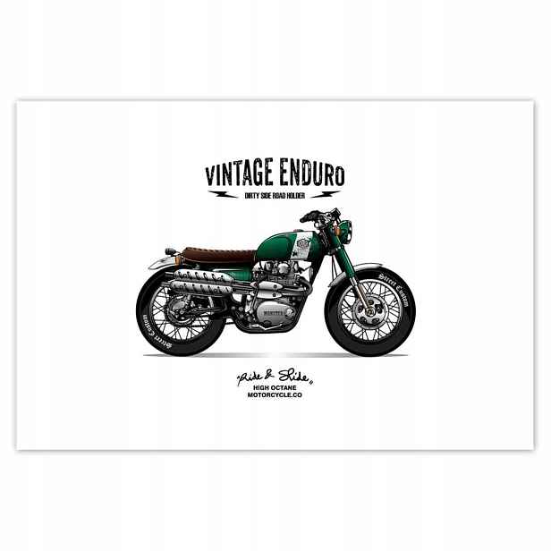 Plakáty 185x125 Motocykl Zabytek Vintage