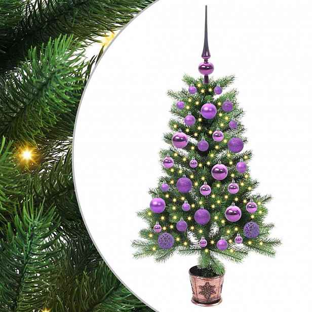 vidaXL Vánoční stromeček s 150 LED diodami s stojanem Zelená 90 cm PE