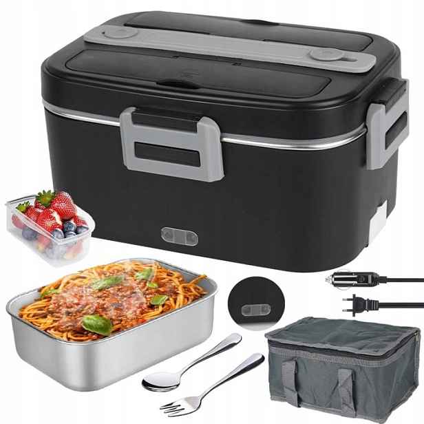 Láhev Na Pití a obědové boxyLunch elektrický box šedý 1800 ml plast