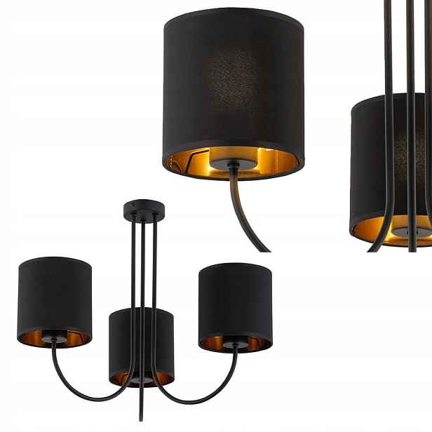Moderní Černo-zlatá Stropní Svítidlo Do Obývacího Pokoje Tk Lighting