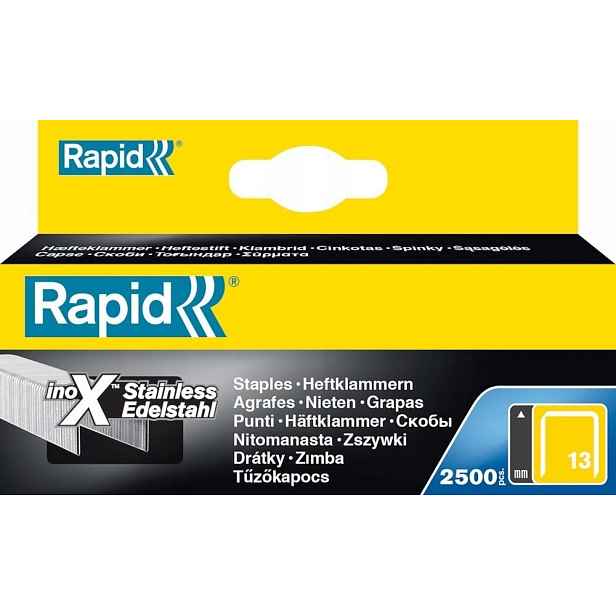 Sponky Rapid pro takerovou sešívačku 6 mm Typ 13 Inox