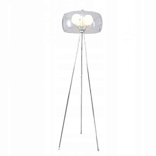 Stojací lampa Podlahová Bílá Kov Sklo 3 Zdroje E27 60W Koma Italux