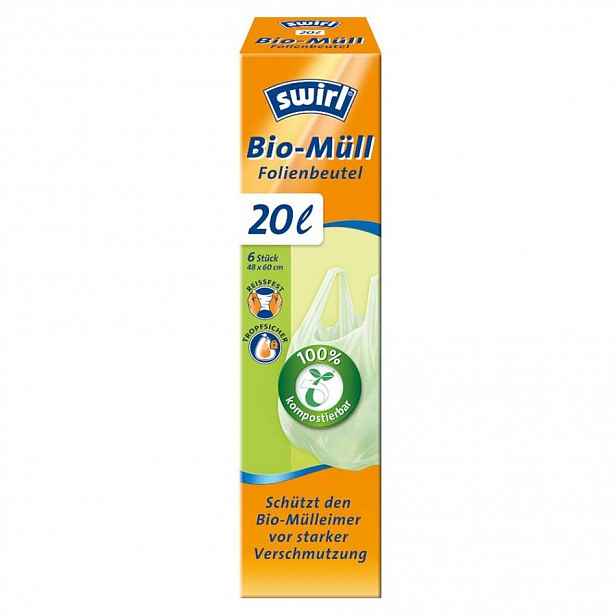 Swirl BIO kompostovatelné pytle s uchy 20 l
