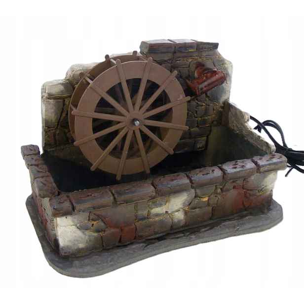 Vodní kolo/mlýn s vodním čerpadlem 22x14x14 cm 220 V