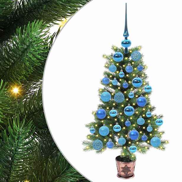 vidaXL Vánoční stromeček s 150 LED diodami s stojanem Zelená 90 cm PE