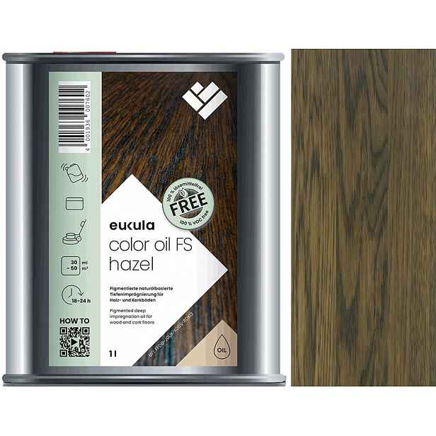 Eukula Color Oil Fs Hazel Ořech 1L barvicí olej na dřevo a parkety