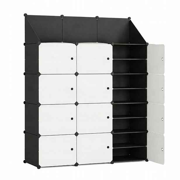 Hogler 3870 Variabilní regálový systém 12 modulů, 124 x 154 x 32 cm, černob